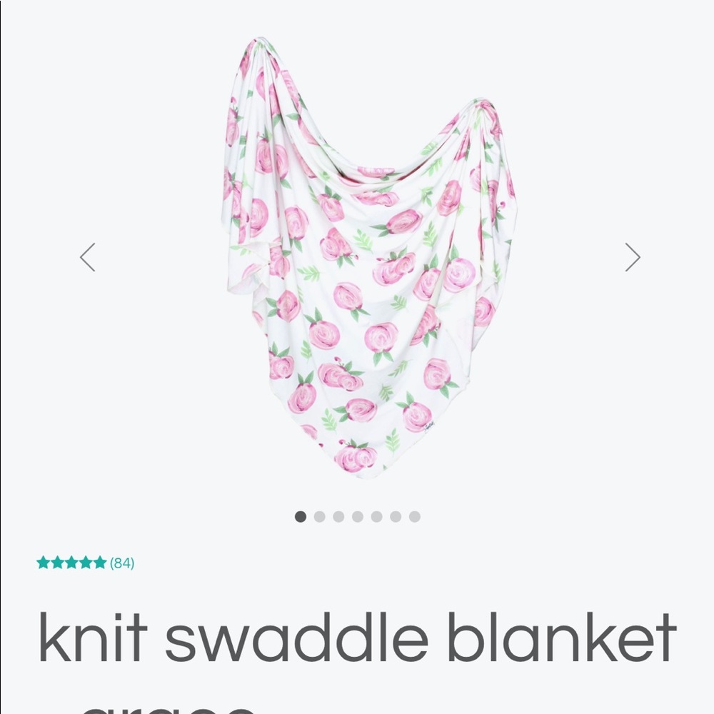 Copper Pearl Grace Floral Swaddle Blanket